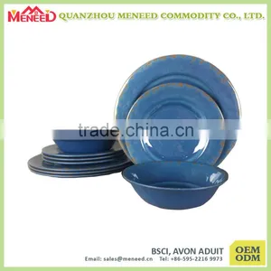 China Suppliers Dishwahser Safe Break-resistant Dining Table Set, Home Melamine Dinnerware for USA & EU Market thumbnail-1