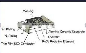 SMD Thick Film Resistor 0805 5% 1/10W 1R-10M thumbnail-1