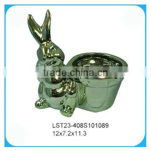 Porcelain Easter Rabbit Flower Pot thumbnail-1