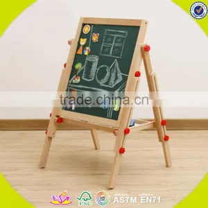 2017 Wholesale New Products Kids Wooden Blackboard Easel Best Sale Children Wooden Blackboard Easel W12B107 thumbnail-2