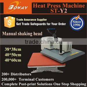 Manual Shaking Head 1 Station Plain Clothing Heat Press Machine thumbnail-1