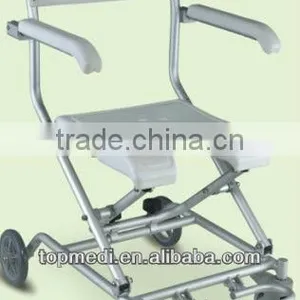 Rehabilitation Therapy Supplies TBB7962L Aluminum Flodable Disable Commode Bath Chair thumbnail-1