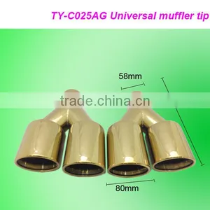 High Quality Auto Part Stainless Steel 304 Universal Exhaust Muffler Tip thumbnail-5