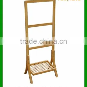Custom Bathroom Accessories Vertical Standing Bamboo Wooden Towel Rack thumbnail-1