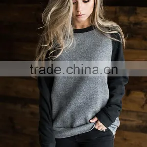 Jersey Baseball Classic Unisex Eco Fleece Ribbed Neckline Raglan Sleeve Baseball Sweater Mens Crewneck Sweatshirt thumbnail-2