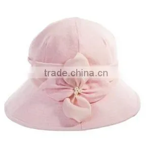 New Arrival Fashion Elegant Women Ladies Cloche Flower Rose Bucket Hat thumbnail-1
