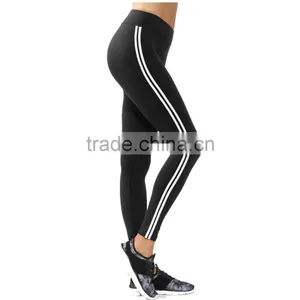 Nylon Spandex Women Fit Leggings With Piping thumbnail-4