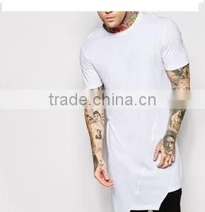 Men Blank t Shirt, Long Line , 100% Cotton thumbnail-3