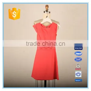 2016 New Model Backless Girl Party Wear Western Dress With Lace Waist thumbnail-1