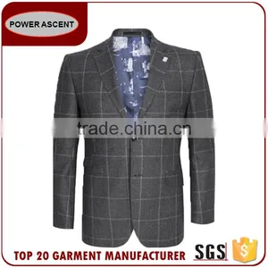 2017 Made In China Vintage Trendy Checked Suit Jacket Blazer Men Suit thumbnail-1