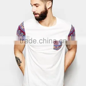 Custom Men Short Sleeve Cotton t Shirt With Printed Pocket Wholesale thumbnail-4