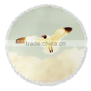 Custom Polyester Digital Printing Round Beach Towel thumbnail-2