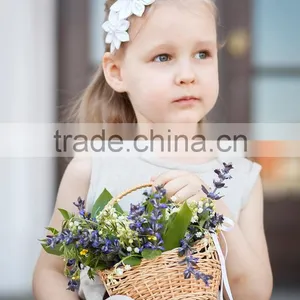 2017 New Style Wholesale Kids Clothing.Linen Flower Girl Dress Lace Children Long Frocks Designs thumbnail-4