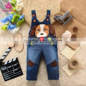 Funny Dog Pattern Baby Jeans Cute Overalls Children Denim Overalls Baby Fashion Strap Long Pants Jeans thumbnail-1