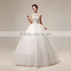 Sexy White Shiny Rhinestones Beaded Long Train Wedding Dresses thumbnail-2