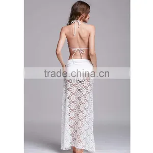 2016 Lady Casual Cover Up Long Black Convertible Lace Beach Dress thumbnail-5