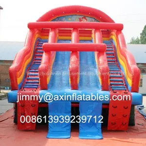 0.55MM Plato PVC Tarpaulin Giant Commercial Rainbow Inflatable Water Slide For Adults thumbnail-3