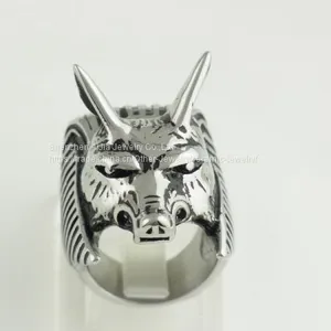 Vintage Solid Skull Pattern Harley Punk Davidson Steel Ring thumbnail-1