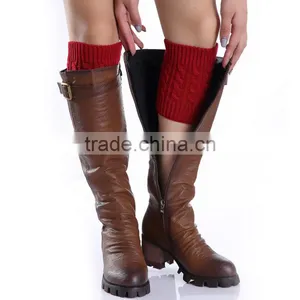 Women Winter Leg Warmers Socks Crochet Knit Boot Socks Toppers Cuffs thumbnail-1