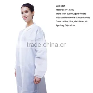 Mens Disposable Nonwoven Lab Coat thumbnail-3