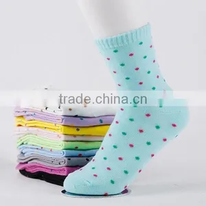 Winter 100%cotton Dots Women Tube Socks thumbnail-1