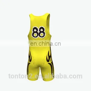 2017 New Custom Sublimated Wrestling Singlets Wholesale thumbnail-4