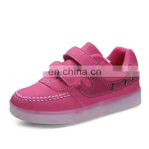 Factory Wholesale New USB Rechargeable Kids LED Luminous Light Shoes Children Kids Led Shoes Sneakers thumbnail-6