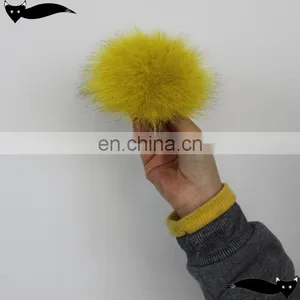 2014 New Product Yellow 11cm Fox Fur Ball Accessories thumbnail-1