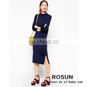 Knit Pencil Skirt Classic Suit For Woman thumbnail-2