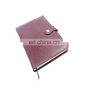 Factory Wholesale Custom Elegant Brown pu Leather Business Notebook Printing,diary Notebook With Snap Fastener thumbnail-2