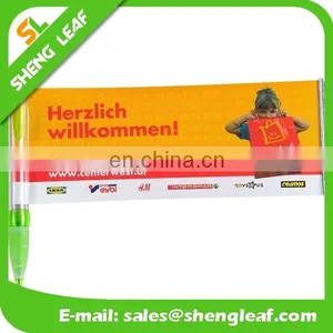 Transparent Barrel With Light Green Grip Floating Pens thumbnail-1