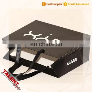 Custom Black Color Paper Shopping Bag for Private Brand thumbnail-3