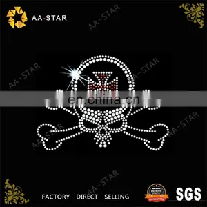 Glitter Skull Pattern Strass Transfer With Cross and Crossed Bones thumbnail-1