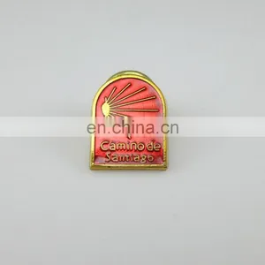 Red Enameled Caminode Santiago Lapel Pin thumbnail-1