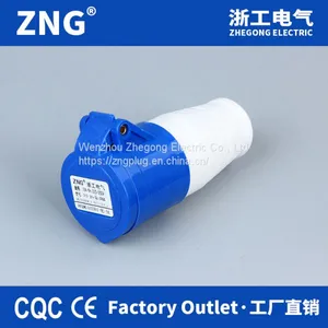 3 Pin 240v 16 Amp Industrial Power Connector, Industrial Mobile Socket 2p+pe 16a thumbnail-1