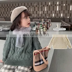 3516 Soft and Warm Autumn Kids Girls Pullover Knitted Sweater thumbnail-2