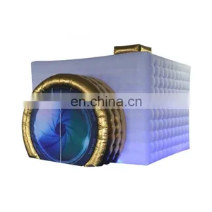 Best Wedding Party Decoration Portable Photo Booth White Mobile Inflatable Cube LED Photo Booth thumbnail-2