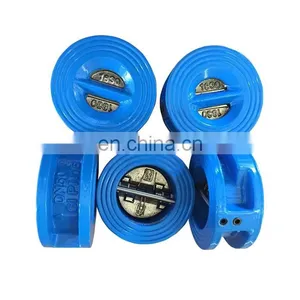 DN50 Small Ductile Cast Iron Wafer Type Single Disc Check Valve thumbnail-1