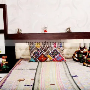 Stylish Vintage Home Decor Quilt Designer Handstiched Kantha Work Bed Cover Handmade Cotton Ethnic Bohemian Bedspread thumbnail-1