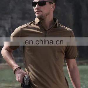 Men Outdoor Short Sleeve Quick Dry Polo Tactical T Shirts thumbnail-2