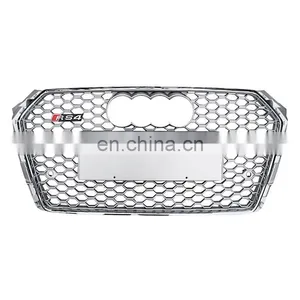 New ABS Auto Grille for Audi A4 B9 A4L Radiator Honeycomb Front Bumper Grill RS4 Facelift Mesh Grille 2017 2018 2019 thumbnail-4