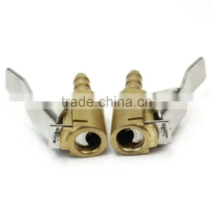 2 Pcs Useful Auto Car Tire Inflator Valve Air Chuck Connector 6mm Brass Clip On thumbnail-4