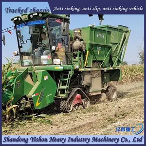 Customized Triangular Track Semi Chain Track Corn Harvester Not Afraid of Rainy Season thumbnail-1