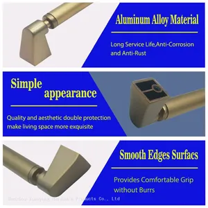 Nickel Plated Ripple Kitchen Handles Drawer Pulls T Bar Zinc Alloy Cabinet Hardware Handles thumbnail-4