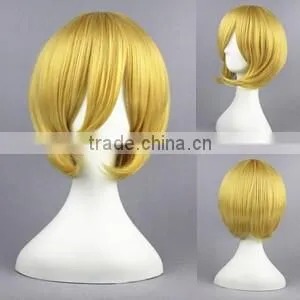 High Quality 35cm Short Straight Black Butler Cosplay Hair Wigs Belphegor Blonde Wigs Synthetic Anime Cosplay Wig Party Wig thumbnail-2