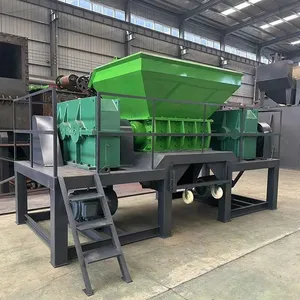 Dual-shaft Shredder for Paint Buckets and Large Blue Buckets; Waste Plastic Can Crusher; Old Car Can Shredder. thumbnail-1