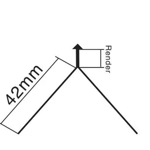 Decorative Wall Protecting Stucco Corner Beads Plaster Leg 42mm for Building Field thumbnail-5
