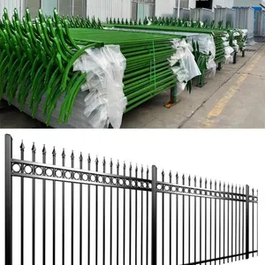 Outdoor Wrought Iron Fence Panels for House Backyard and Perimeter Security thumbnail-4