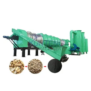 Professional Continuous Sacha Inchi Shell Coffee Shell Rice Husk Carbonization Furnace thumbnail-1