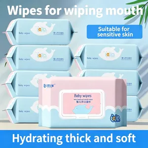 60 Sheets Large Purified Water Baby Hand & Mouth Wipes | Wholesale Infant Sanitary Wet Wipes Factory, Ready Stock thumbnail-1
